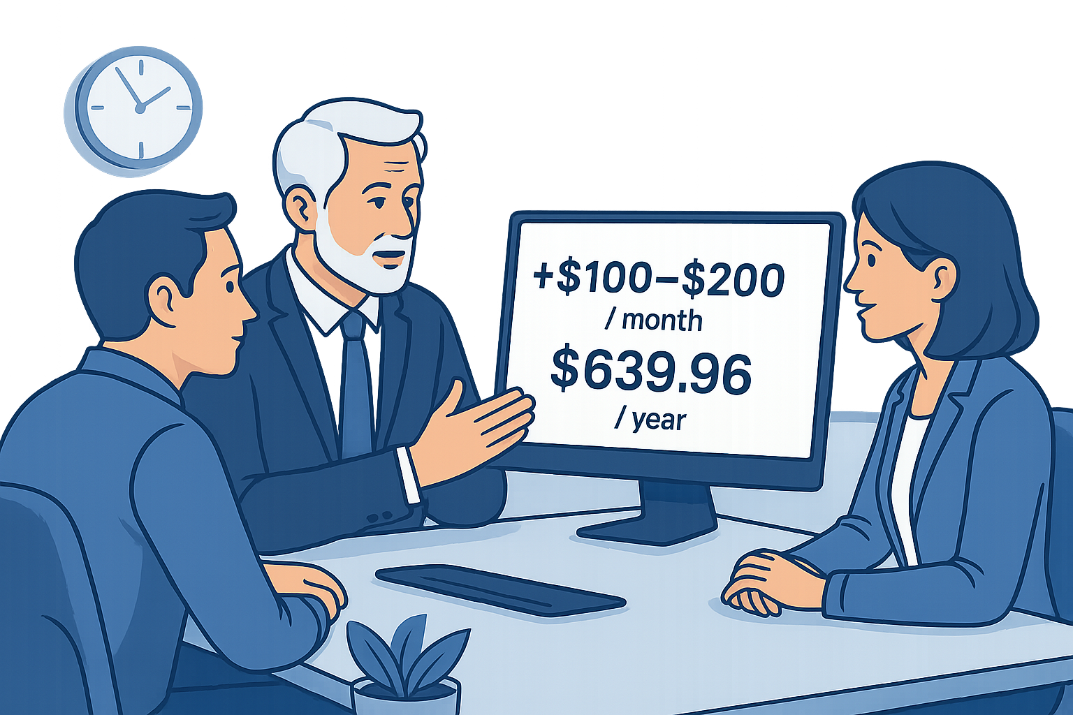 CFO team reviewing savings and take-home pay improvements